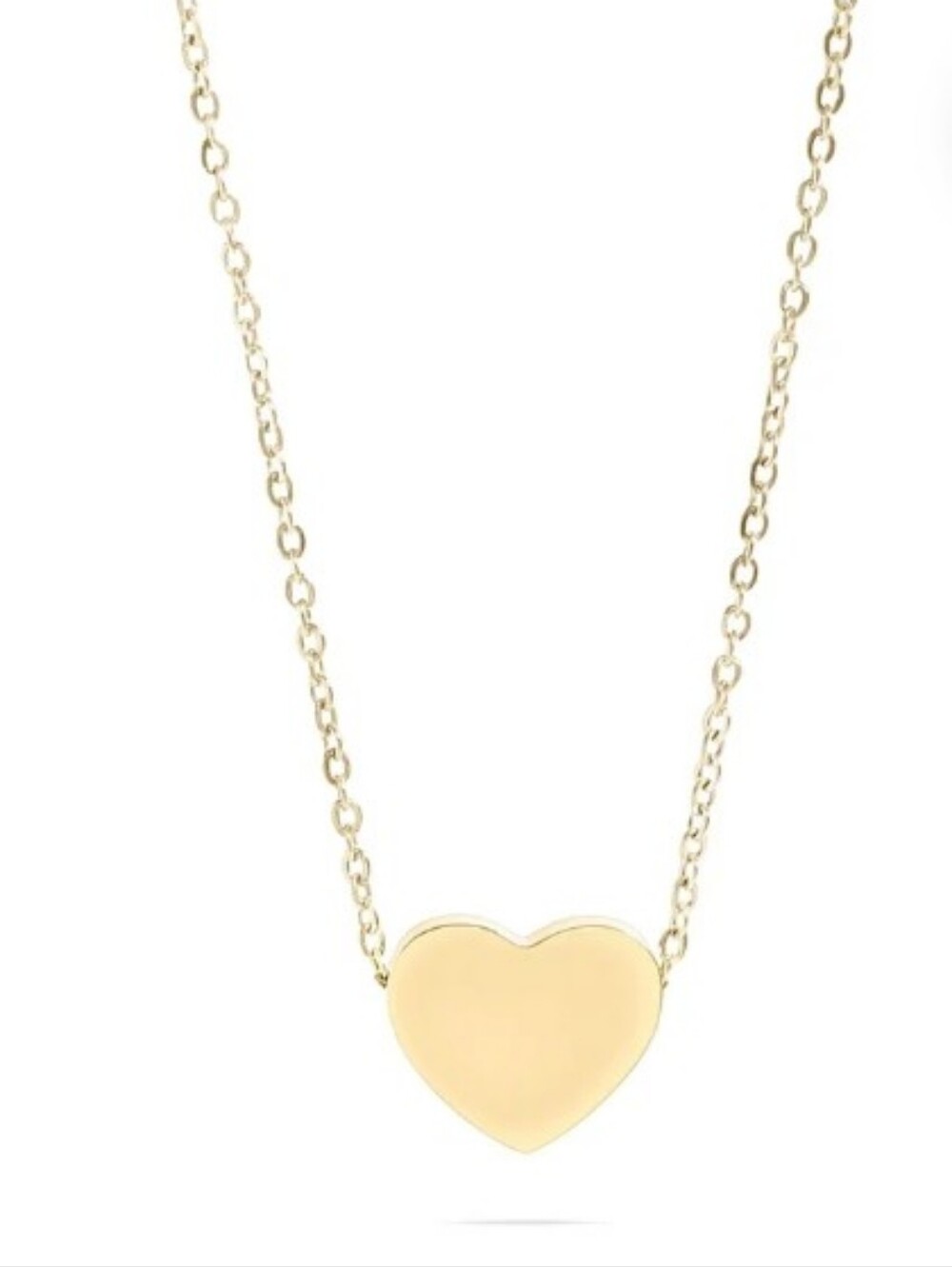 Gold 18" Pendant Necklace - 14K Gold Filled Plus Blank Heart Necklace - Picture 2 of 8
